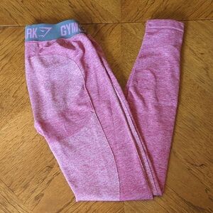 Gymshark Pink Marled Dry Contour Seamless Leggings